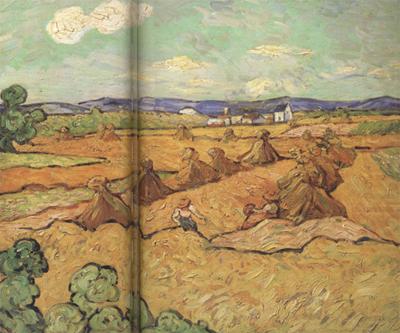 Vincent Van Gogh Wheat Stacks with Reaper (nn04) china oil painting image